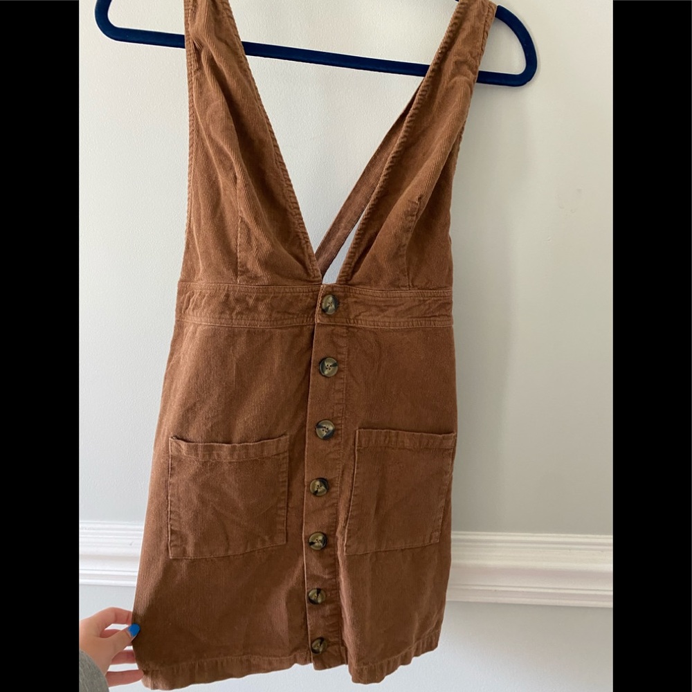 Blue blush Brown corduroy dress